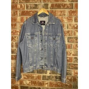 Vintage Faded Glory 90s Denim Jacket Mens Large 100% Cotton Classic 90s Normcore